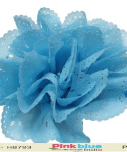 Sky Blue Sleek Flower Headband for Kids
