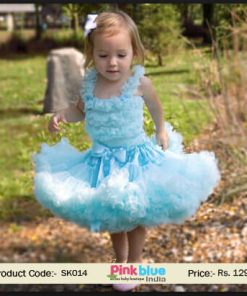 Sky Blue Toddler Fashion Tutu Skirt