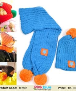 blue baby woolen cap