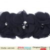 Shop Online Smart Black Floral Hair Band for Cute Girls