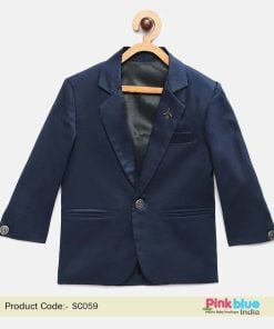 Smart Boys Royal Blue Cotton Party Wear Blazer Jacket