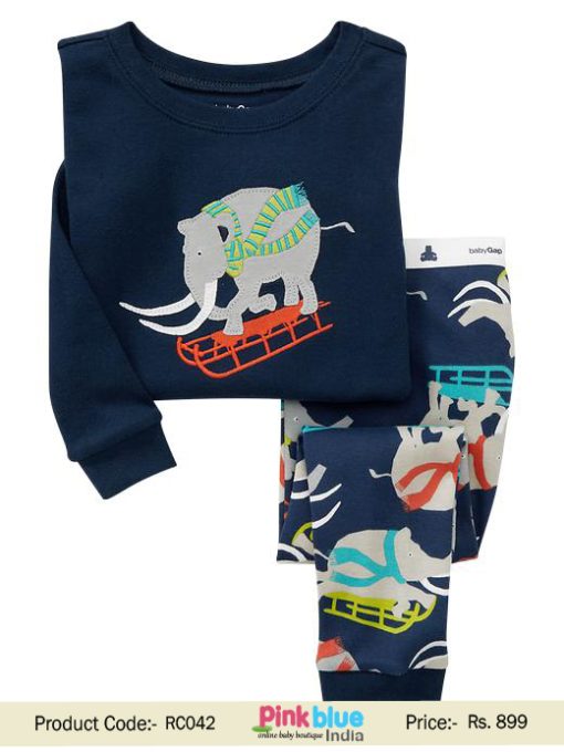 Smart Dark Blue Toddler T-shirt and Pajamas for Kids in India