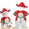 Smart Red and White Snowman Baby Boy Rompers with Cap in India