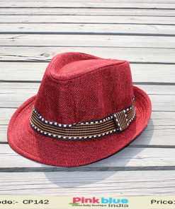 red boys fedora hat
