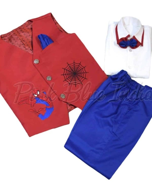 Spiderman costume outfit for boys superhero birthday party stylish wear