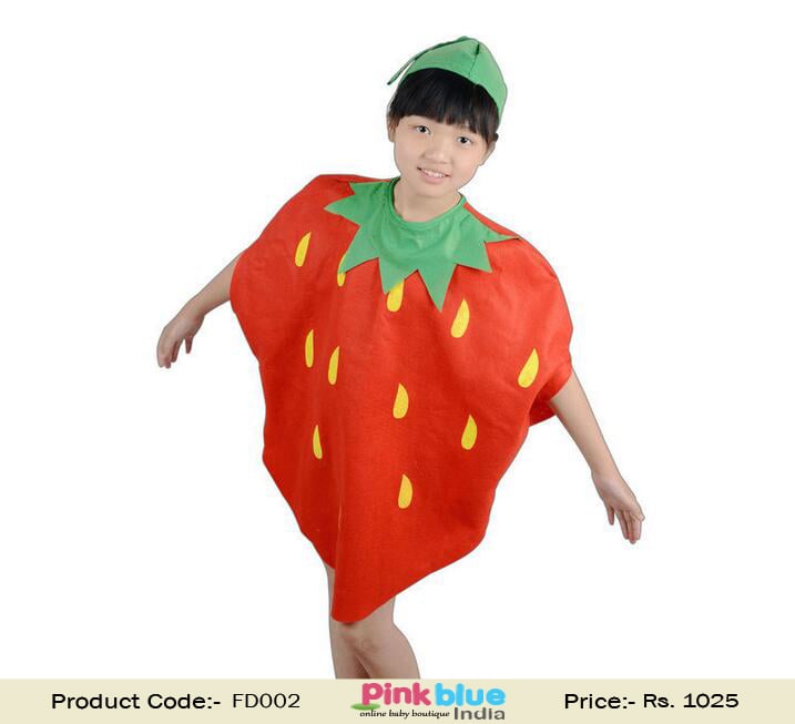 Orange Fruits Costume only cutout with Cap for Annual function/Theme Party/ Competition/Stage Shows/Birthday Party Dress
