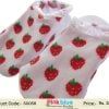 strawberry print baby socks
