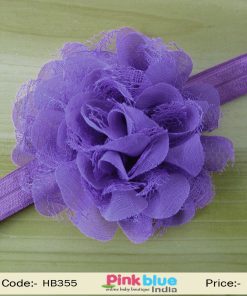 Stretchable Lavender Hair Band for Baby Girls