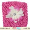 Pastel pink crochet toddler hairband for birthday, cute and stylish
