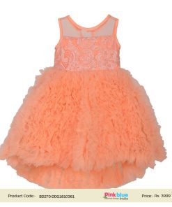 Kids Little Girl Baby Pink First Birthday Dress Online