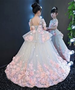 Princess Ball Gown Flower Girl Dress, Kids Wedding Gown