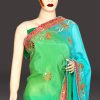 designer chinon ethnic traditional wedding saree online India