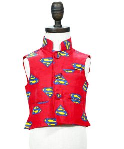 Designer Kids Ethnic Modi Jacket with Superman Print