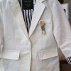 Dashing Summer Jacket for Kids and Boys in White With Lining in Strips