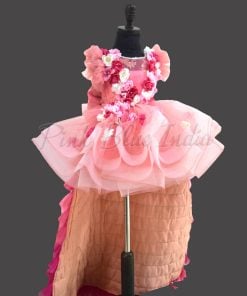 Little Girl Floral High Low Dress Birthday party Wear