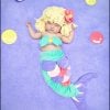 Sky Blue, Purple and Yellow Three Piece Mermaid  Baby Photo Prop with Wig