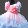 Buy Trendy Pink and blue Gown Tiered Dress online india