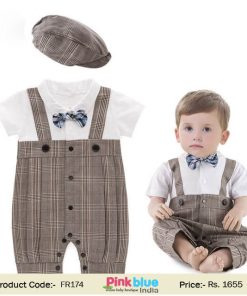 Baby Boys' Clothing, Ring Bearer Romper Suit Toddler Boys Formal wear outfit
