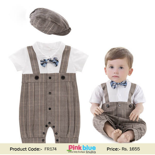 Baby Boys' Clothing, Ring Bearer Romper Suit Toddler Boys Formal wear outfit
