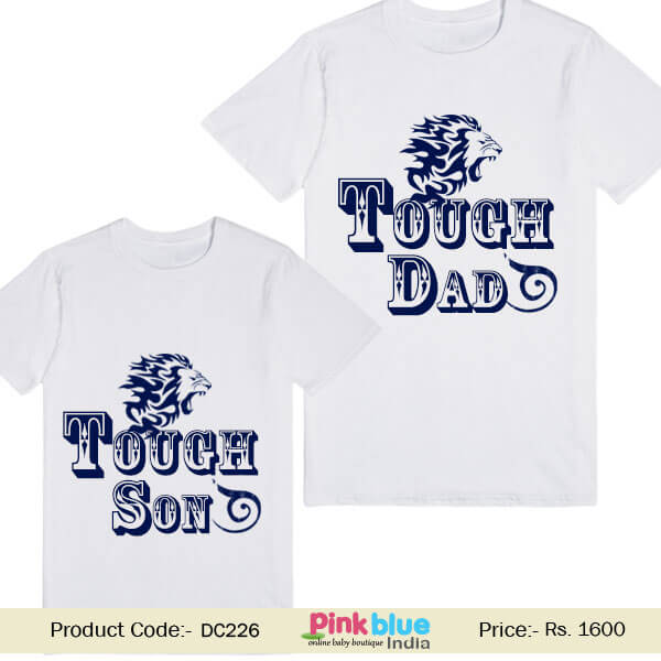 Buy Touch Dad Touch Son Custom Father and Son Matching T-shirt