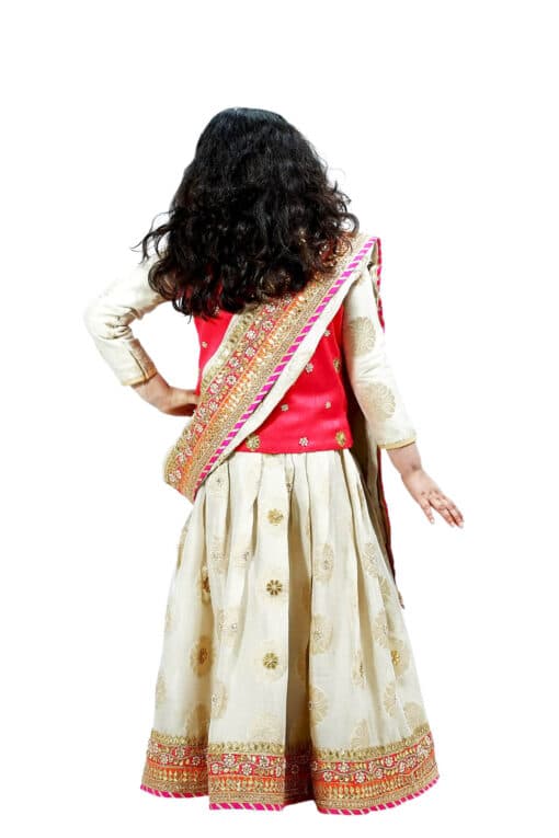 Traditional Indian Party Wear Lehenga Set for Kids