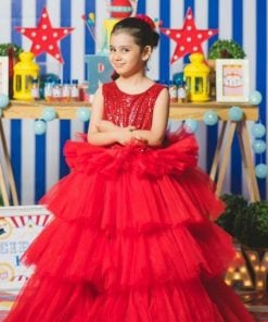 Kids Red Party Wear Dress Online