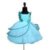 Buy Turquoise Wings Party Wear Dress, Girls Birthday Gown online