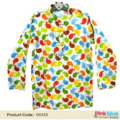 Unique Bird Print Cotton Kurta for Kids Online India