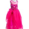 Hot Pink Couture Girls Special Occasion Dress, kids bollywood gown