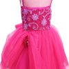 Latest Designer Sleeveless Fuchsia Pink Couture Dress - Kids Flower Girl Dress