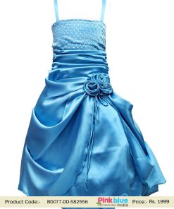 Indian Kids and Baby Evening Wedding Party Gown Dress Blue