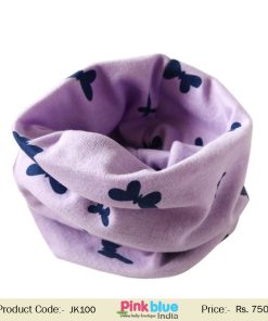 Unisex Baby Circle Neck Winter Loop Scarves Butterfly Design