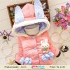 Cute Peach Bunny Attractive Warm Coat for Winter for Young Girls