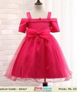 hot pink baby 3rd birthday dress