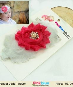 Pink Flower Headband for Baby Girls