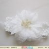 White Crochet Flower Children Headband