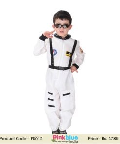 Boys Astronaut Spaceman Fancy Dress Costume – White Kids Jumpsuit outfit