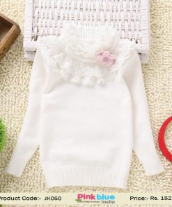 white baby woolen sweater
