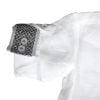 Designer White Kurta Pajama with Patterned Cuffs for Children 