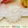 White Net Hair Band with a Big Flower for Newborn