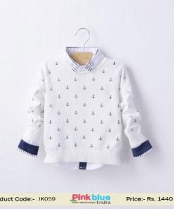 white baby sweater