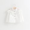 Summery White Top for Smart Baby Girl with Attached Frills 