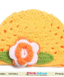 yellow toddler winter hat