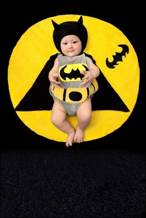 Stylish and Unique Yellow and Black Batman Baby Photography Prop