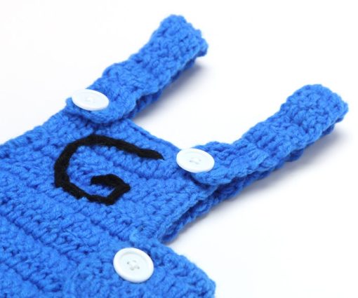 Buy Online Yellow and Blue Geek Style Crochet Baby Photo Prop