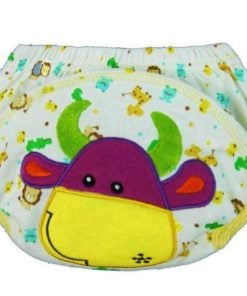 Yellow and Purple Giraffe Newborn Diaper Cover with Jungle Print