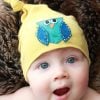 Buy Online Yellow Children’s Hat with a Cartoon Owl Patch