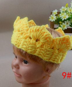 yellow crochet crown hat