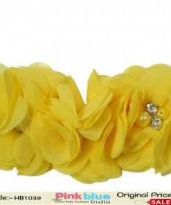 Designer Beautiful Yellow Flower Hair Accessory for Princess Girl
