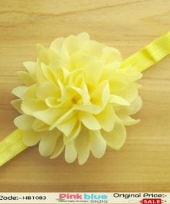 Exclusive Yellow Hair Band for Toddlers in India with a Flower Motif